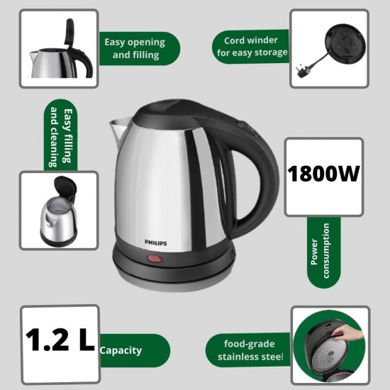 Philips HD9306/06 Electric Kettle (1.5 Litre)-Silver