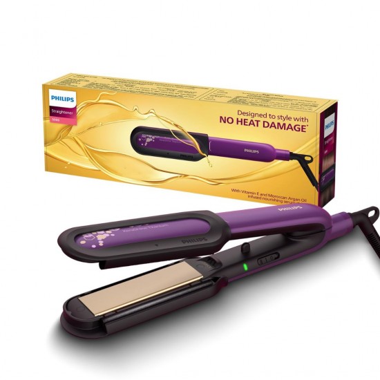 Philips BHS526/00 NourishCare- India’s First Hair Straightener Designed for No Heat Damage |Moisture Lock for Nourished Hair
