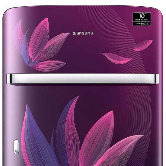 Samsung 198 L Direct-Cool 4 star Inverter Single Door Refrigerator with Base Drawer (RR21T2H2X9R/HL)- Paradise Purple