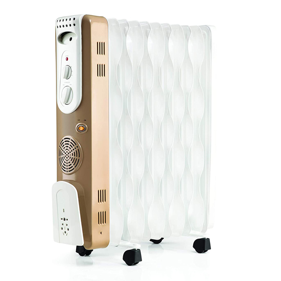 Usha 3611FS 2500W Oil Filled Radiator with PTC Fan, White Usha 3611FS 2500W Oil Filled Radiator with PTC Fan, White