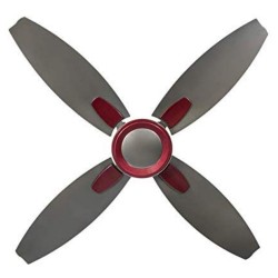 Usha Bloom Lily 1300mm Goodbye Dust 4 Blade Ceiling Fan, Sparkle Black & Maroon