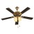 Usha Fontana Maple 1250 mm 4 Blade Ceiling Fan with Decorative Lights, Antique Brass