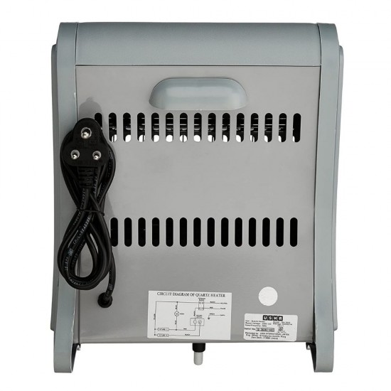 Usha QH 3002 Quartz Room Heater 800-Watt with Fan Room Heater Overheating Protection, Ivory