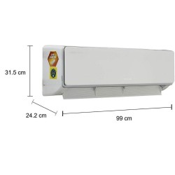 Voltas 1.5 Ton 5 Star Inverter Split AC 185V SZS Copper Condenser, White