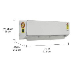 Voltas 1.5 Ton 5 Star Inverter Split AC SAC 185V ADS, Copper Condenser, White