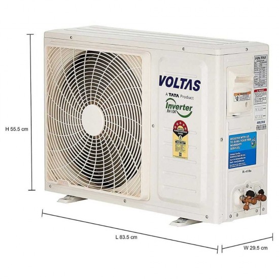 Voltas 1 Ton 5 Star Inverter Split AC SAC 125V DZX (Copper Condenser), White