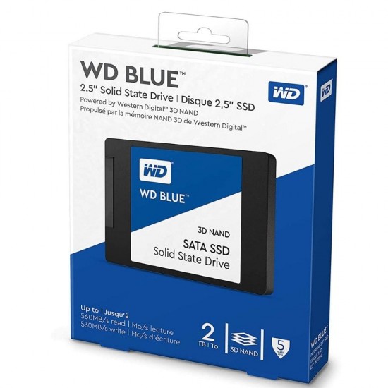 Western Digital WD Blue 3D 2TB Nand SATA Laptop Internal Solid State Drive WDS200T2B0A