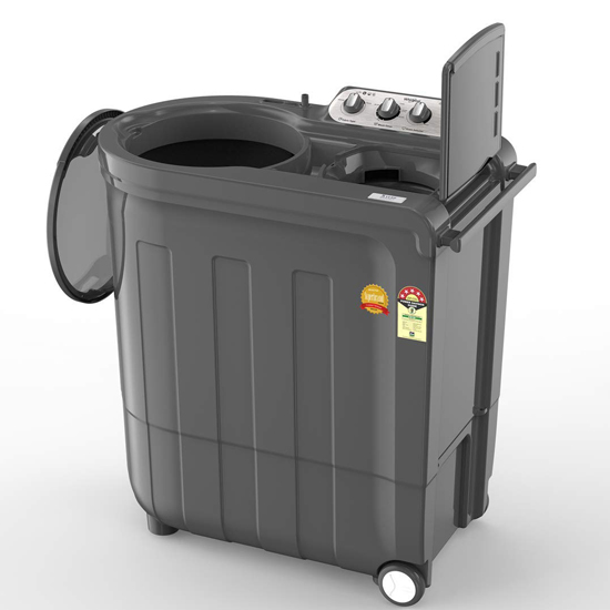 Whirlpool 8 Kg 5 Star Semi-Automatic Top Loading Washing Machine, Grey Dazzle