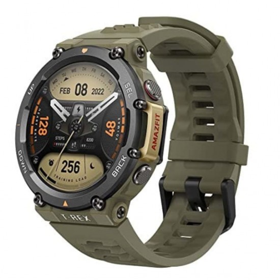 Amazfit T-Rex 2 Smartwatch GPS, 150+Sports Modes, 15 Military Grade Test, Waterproof, Ember Black