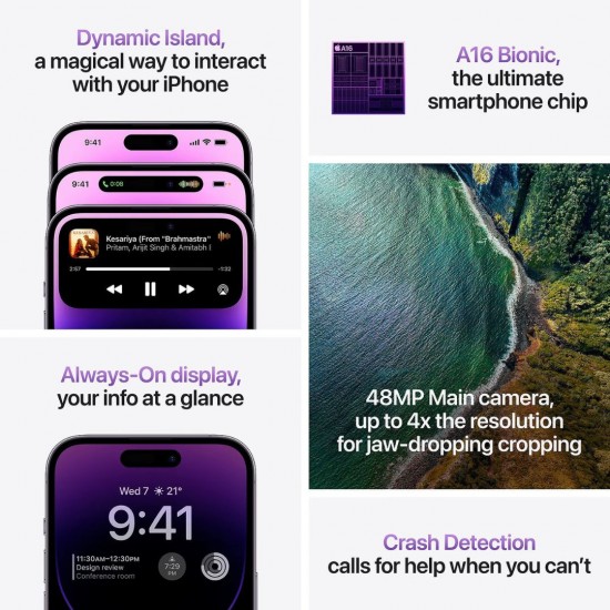 Apple iPhone 14 Pro 256GB, Deep Purple