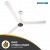 Atomberg Renesa Smart Plus 1200mm BLDC Motor & Remote 3 Blade Smart Ceiling Fan, Pearl White
