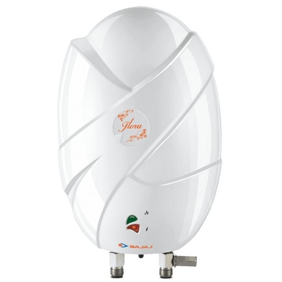 Bajaj Flora 3L 4500W Instant Vertical Water Heater, White