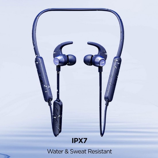 boAt Rockerz 255 Pro+ With Upto 40 Hours Playback, Voice Assistant v5.0 Bluetooth Wireless in Ear,IPX7, Earphones Bluetooth Headset, Navy Blue