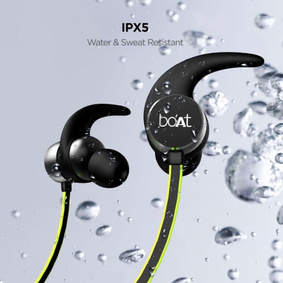 boAt Rockerz 255F With Voice Assistant v5.0 Bluetooth Wireless in Ear Earphones Bluetooth Headset, Neon