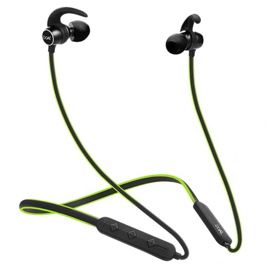 boAt Rockerz 255F With Voice Assistant v5.0 Bluetooth Wireless in Ear Earphones Bluetooth Headset, Neon