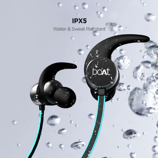 boAt Rockerz 255F With Voice Assistant v5.0 Bluetooth Wireless in Ear Earphones Bluetooth Headset, Ocean Blue