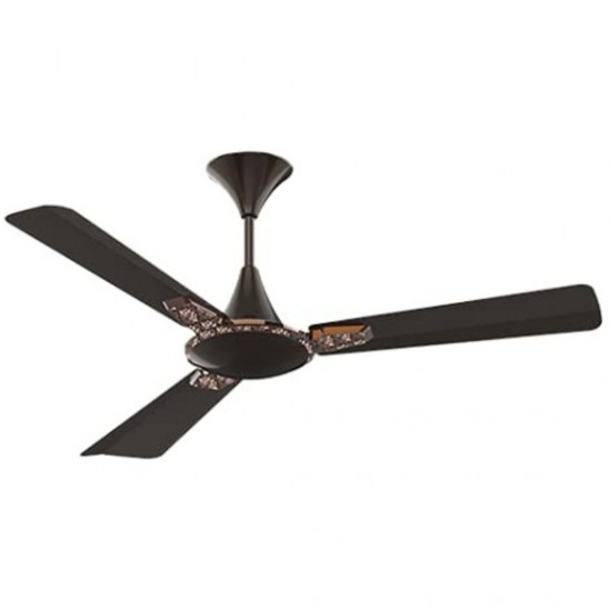 Crompton New Aura 2 Designer 2D Anti Dust 1200mm With Duratech Technology ceiling fan, Brocade Bakers Brown