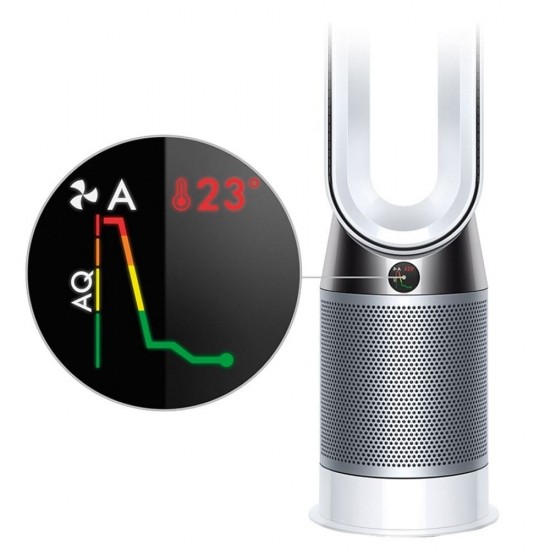 Dyson HP04 Pure Hot and Cool Advanced Technology With WiFi & Bluetooth enabled Air Purifier, White Silver