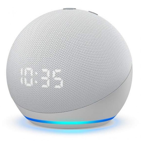 Amazon Echo Dot 4th Gen 2020 release with clock Alexa Built-in Smart Speaker with LED display, White