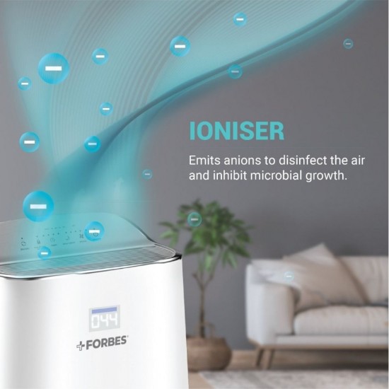 Eureka Forbes FAP 7000i Eliminate 99% Bacteria & Virusesb HEPA Filter Controls Foul Smell Air Purifier, White