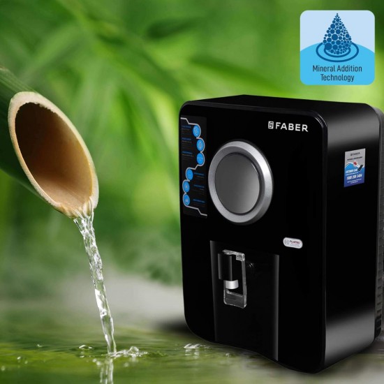 Faber Altroz with Heavy Duty Membrane Upto 3000 TDS 10 L RO + UV + MAT Water Purifier, Black