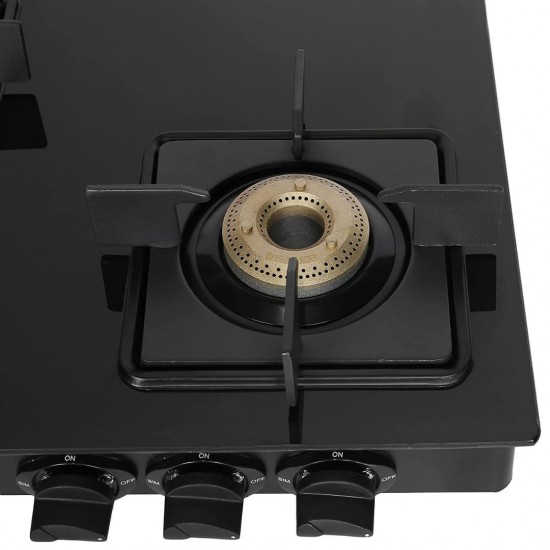 Faber Cooktop Lazer 3BB BK, 3 burner Manual Ignition, Black