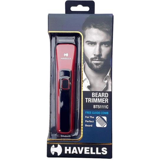 Havells BT5111C Cordless Beard Runtime: 45 min Trimmer-Black Red 
