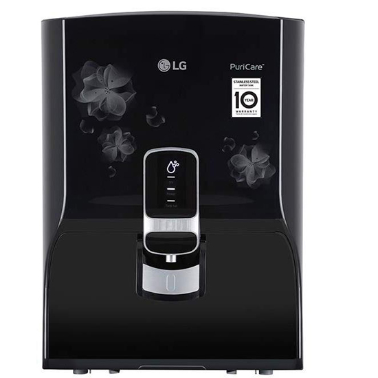 LG WW151NP 8L RO + UV Plus Water Purifier with Steel Tank, Black