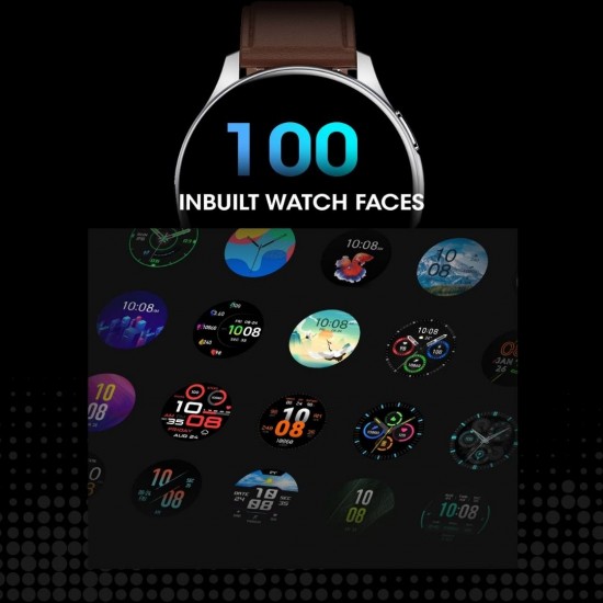 Fire-Boltt INVINCIBLE 1.39 Inch AMOLED Display 100 Sports Modes Inbuilt Watch Faces Bluetooth Calling Smart Watch, Brown Silicon