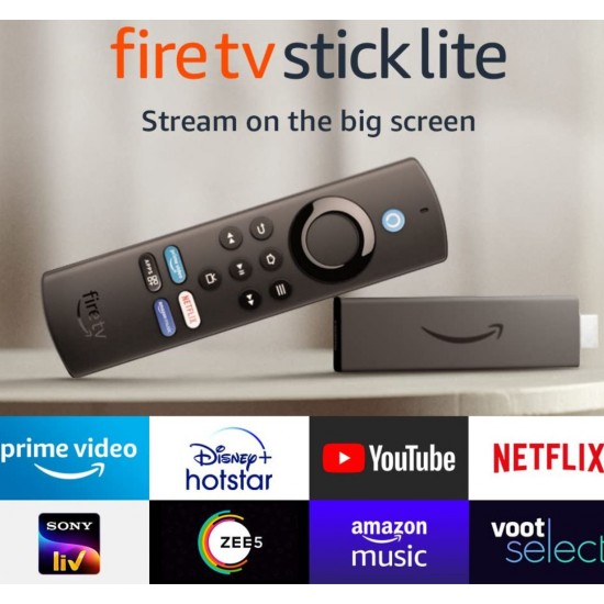 Amazon Fire TV Stick Lite 2022 Release With All-New Alexa Voice Remote, includes app control | No TV and | HD streaming device