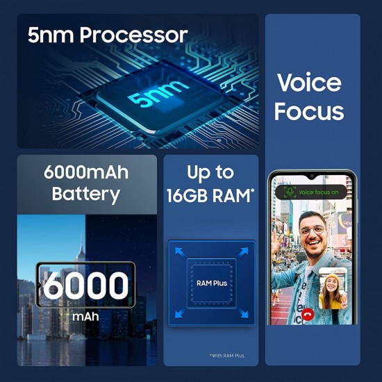 Samsung Galaxy M33 5G (128GB ROM 6GB RAM) 5nm Processor, 6000mAh Battery, Deep Ocean Blue