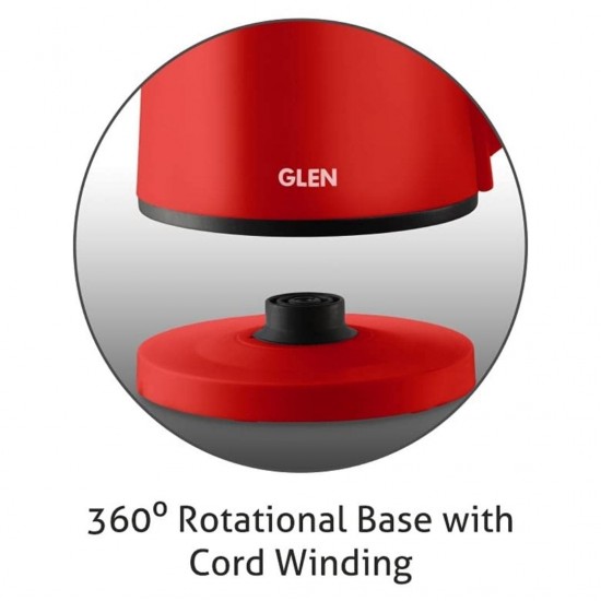 Glen SA 9004 0.8 L 800W Electric Kettle, Red
