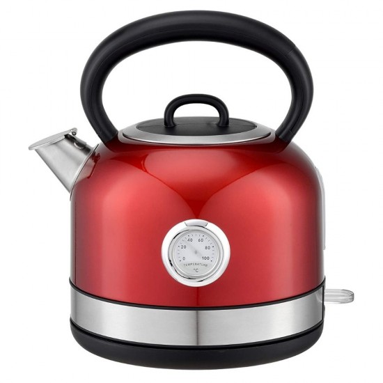 Hafele Dome 1.7 L Electric Stainless Steel Electric Kettle, Red