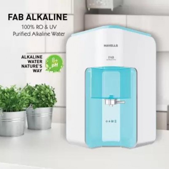 Havells FAB 7 Litre Absoulety Safe RO + UV Water Purifer with 7 Stages, White/Blue