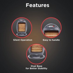 Hindware Atlantic Erino 1200-Watt Halogen Room Heater, Grey