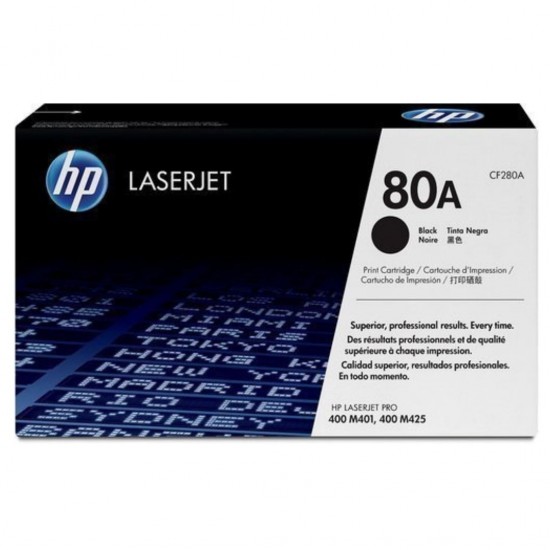 HP 80A Laser Toner Laserjet Printer (Original) Cartridge CF280A, Black