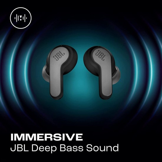 JBL Wave 200 TWS, 20 Hours Playtime, JBL Deep Bass Sound, Black