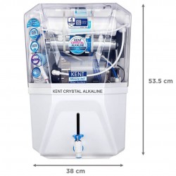 Kent Crystal Alkaline 11122 RO+UV+UF+TDS 11 Letter Zero Water Wastage Electrical Water Purifier, White