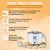 Kent Smart Multi Cooker 1.2 Liters 800W, Electric cooker with Steamer & boiler for Idlis, White