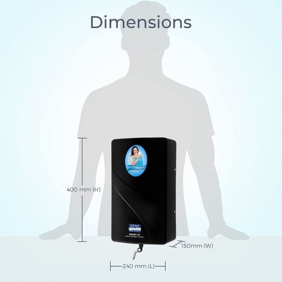 KENT Smart UV, 4 Stage Smart Online UV Water Purifier, Black
