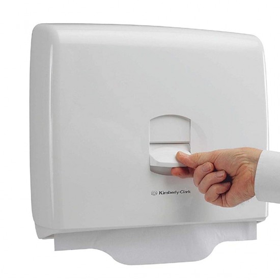 Kimberly-Clark Aquarius Toilet Seat Cover Dispenser 69570, Wall Mounted Toilet Seat Cover Dispenser, White Kimberly-Clark Aquarius Toilet Seat Cover Dispenser 69570, Wall Mounted Toilet Seat Cover Dispenser, White