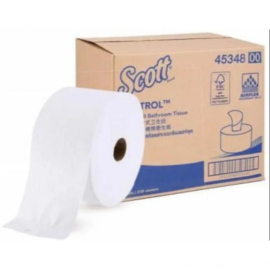 Kimberly Clark Scott 45348A Control Centre Pull Bathroom Tissue, Pack of 12, White Kimberly Clark Scott 45348A Control Centre Pull Bathroom Tissue, Pack of 12, White