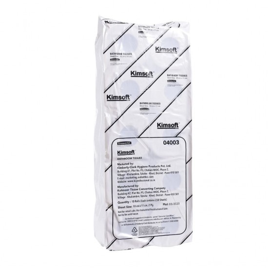 Kimsoft Economical Toilet Tissue 4003-2 Ply Toilet Paper, 100 Toilet Rolls x 230 Toilet Tissue Sheets Kimsoft Economical Toilet Tissue 4003-2 Ply Toilet Paper, 100 Toilet Rolls x 230 Toilet Tissue Sheets