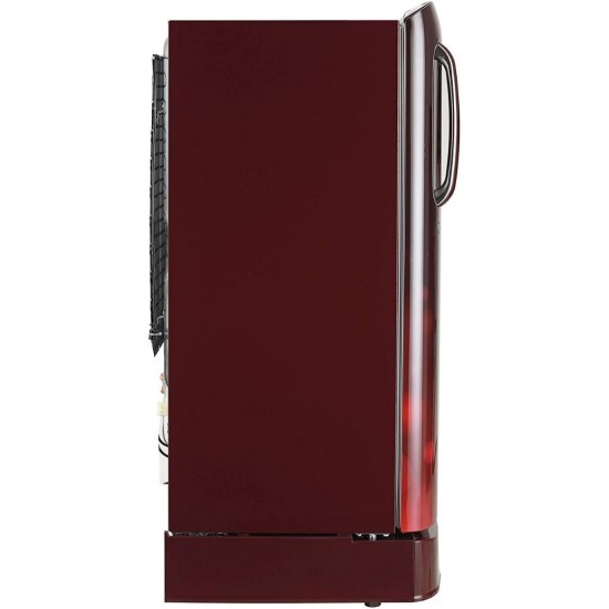 LG 190 L 4 Star Smart Inverter Direct cool Single Door Refrigerator GL-D201ASCY, Scarlet Charm
