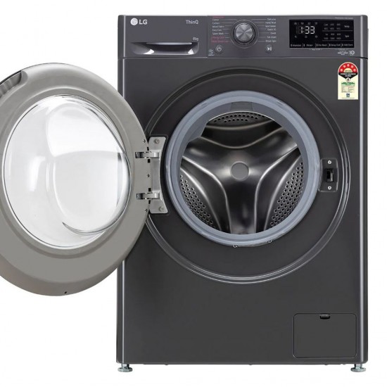 LG 9kg 5 Star Fully Automatic Front Load Washing Machine (FHV1409Z4M, LG ThinQ with Wi-Fi, Middle Black