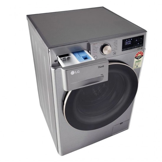 LG 10 Kg 5 Star Fully Automatic Front Load Washing Machine, FHP1410Z7P, Platinum
