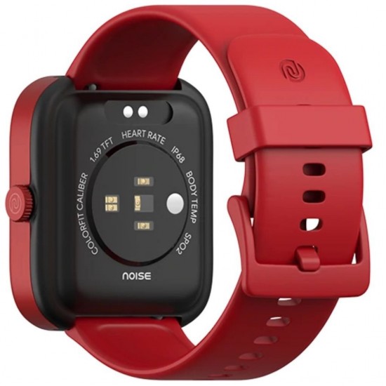 Noise ColorFit Caliber 42.92mm Waterproof, Silicone, Smart watch, Red