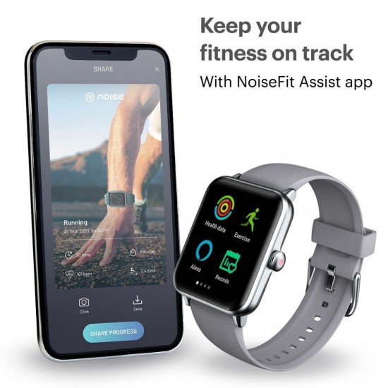 Noise ColorFit Pro 3 Assist 39.37mm With Alexa Built-in, Heart Rate Tracking Smart Watch, Smoke Grey