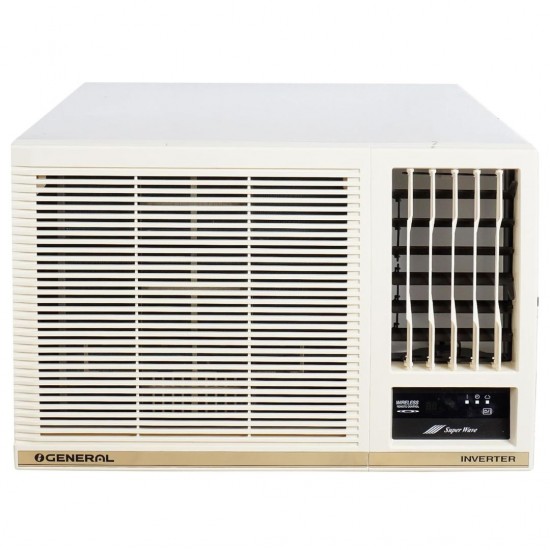 O General 1.5 Ton 5 Star Inverter Window Air Conditioner, AXGB18CHAA-B 2023 Model, Anti Bacterial Filter, Copper Condenser, White