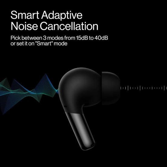 OnePlus Buds Pro Bluetooth Truly Wireless Earbuds, Matte Black